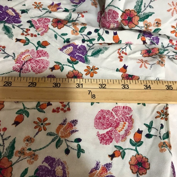 Woman Within Tunic Top Womens Sz 5X Color Beige Floral Long Sleeves Notched Neck - Picture 12 of 15